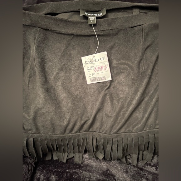 BEBE Lahela Fringe Top & Lahela Fringe Skirt Set NWT - Picture 9 of 10